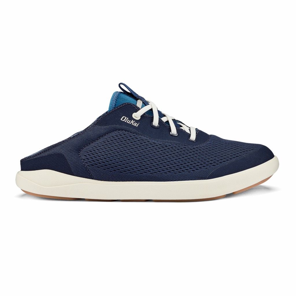 Olukai Men's Moku Pae Sneaker - Trench Blue / Off White US265-180